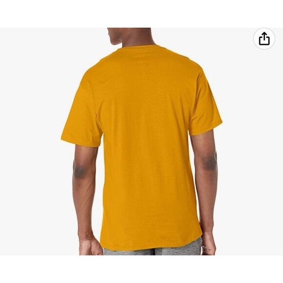 Champion T-Shirt Men’s Medium Yellow Classic Tee Champion Men's Unisex Cotton B3 - Picture 4 of 8